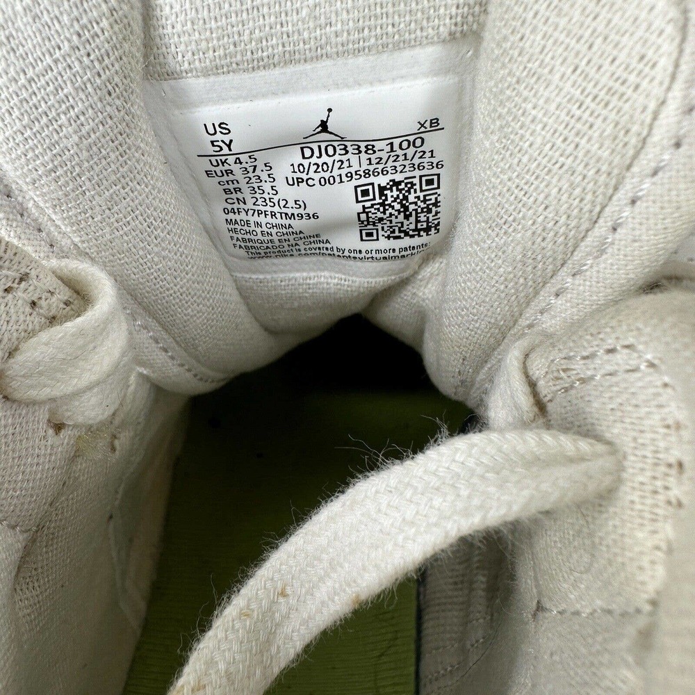 Nike Air Jordan 1 Mid SE GS Pastel Grind Shoes Size 5Y Sneaker DJ0338 100 - Picture 10 of 10